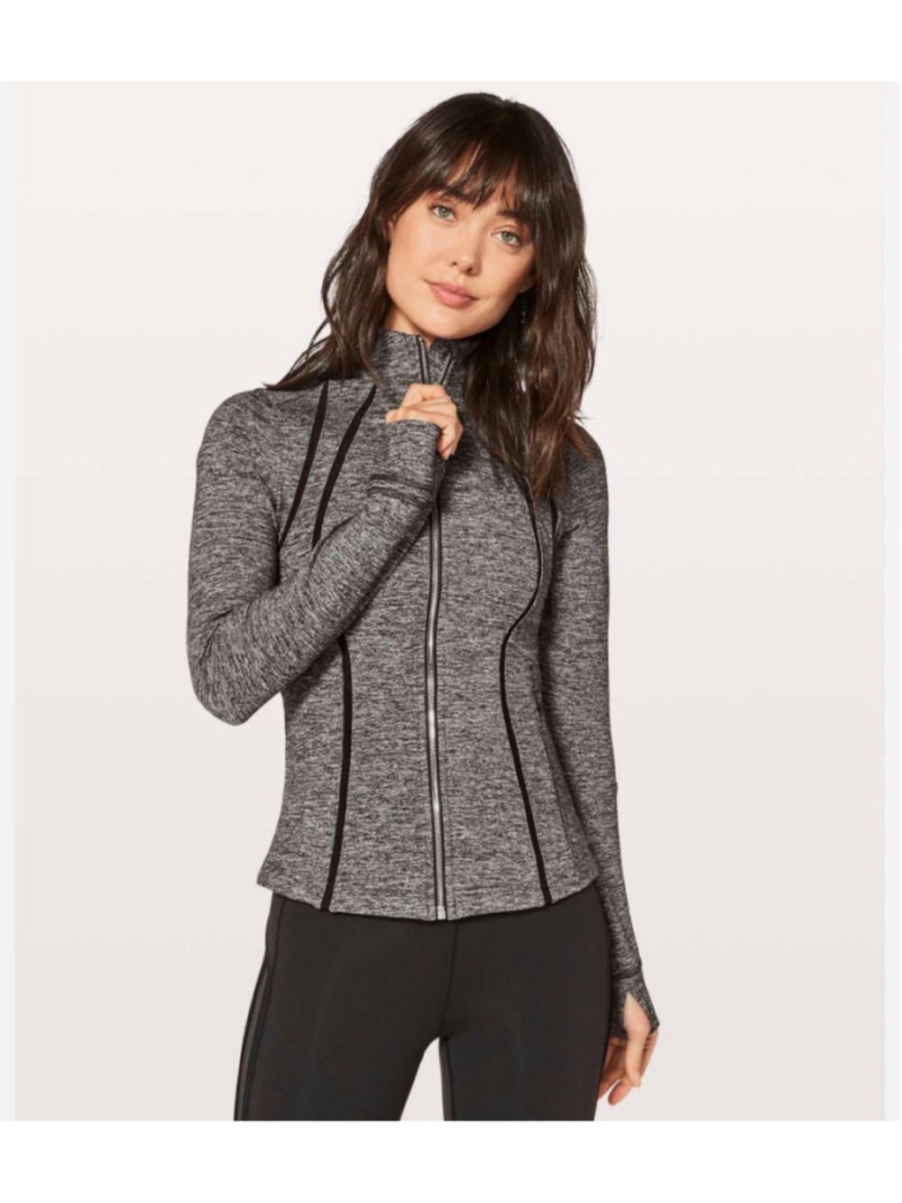 Lululemon Define Heathered Black Athletic Jacket Size 6